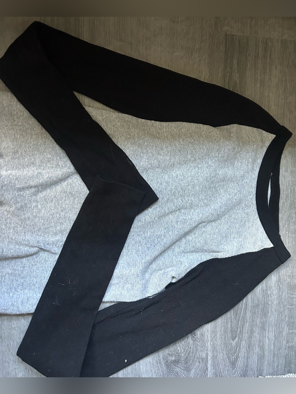 PacSun Black and Light Gray Two-Tone Knit Pullover